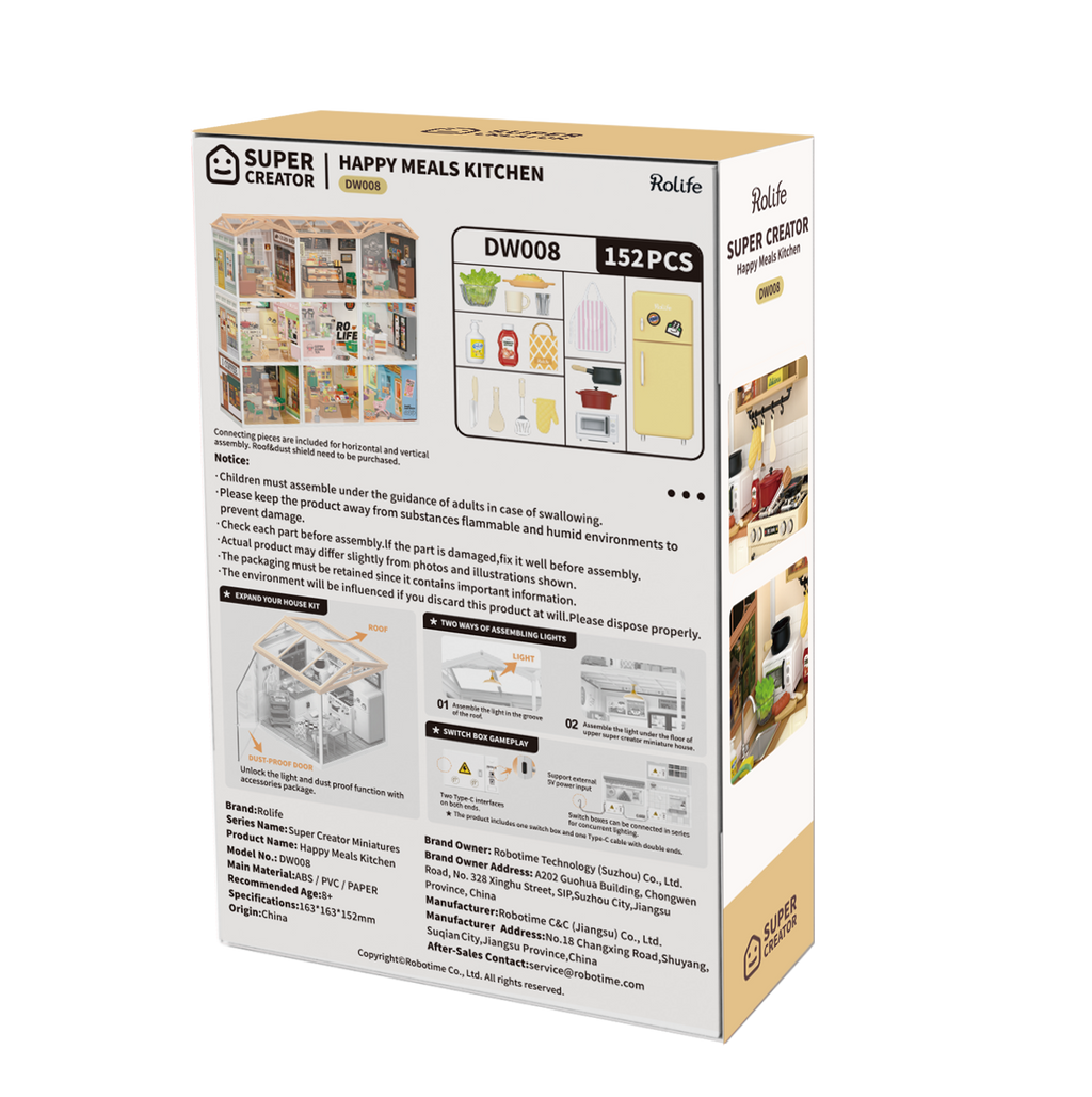 DW008 Happy Meals Kitchen Rolife DIY Miniature House