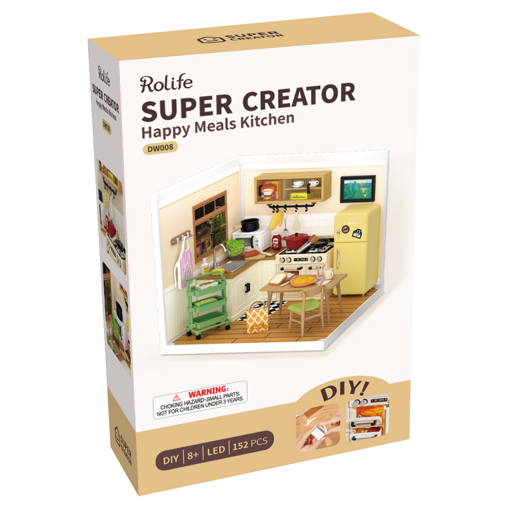 DW008 Happy Meals Kitchen Rolife DIY Miniature House
