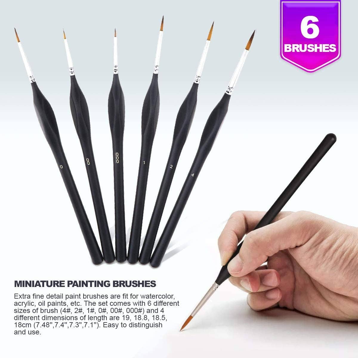 PIXISS Miniature Brushes with Precision Crafting Knife Bundl
