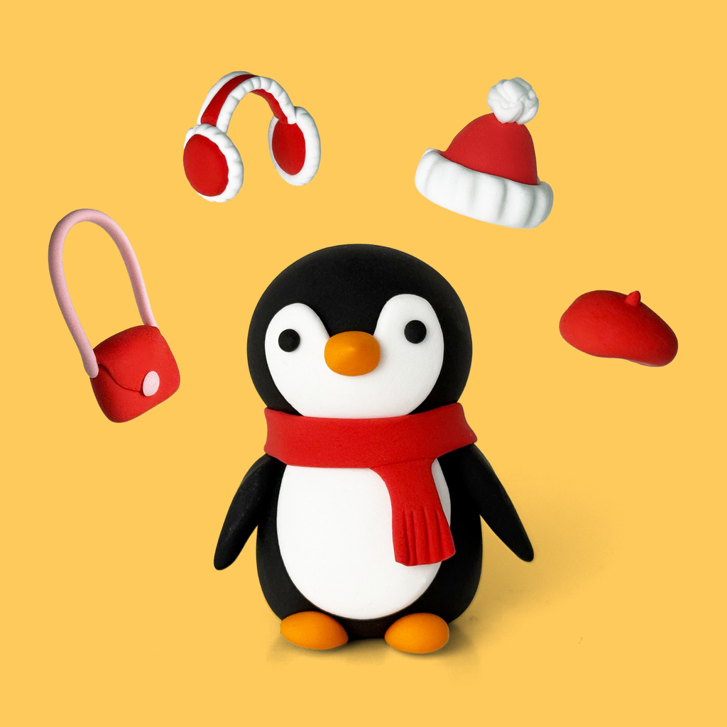 Penguin Ornament Clay Crafting Kit