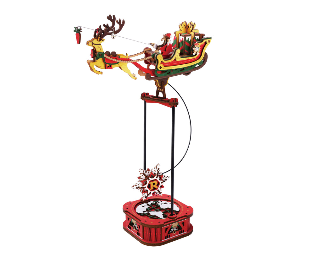 MCD05 ROKR Santa on Sleigh Xmas 3D Wooden Puzzle
